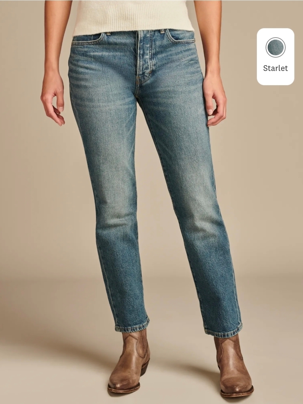 ❤️ NWOT! LUCKY BRAND 90S HIGH RISE LOOSE STRAIGHT CROP JEANS, 6 (28) - Picture 3 of 16